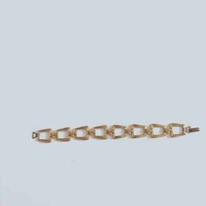 Antique art nouveau 12K yellow gold-filled linked bracelet